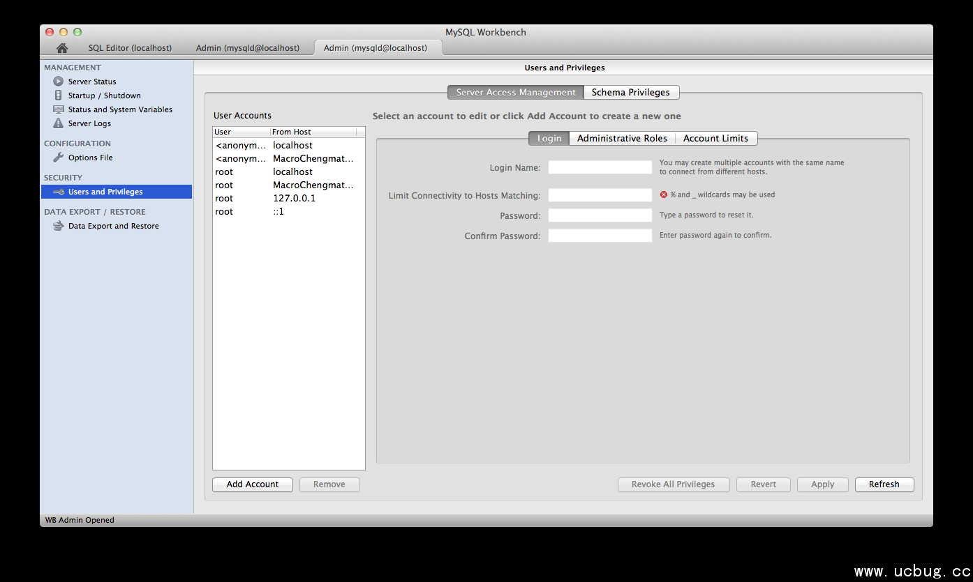 《mac版》MySQL Workbench怎么安装和管理MySql数据库