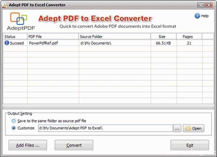 PDF转换成Excel转换器