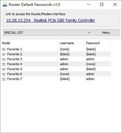 Router Default Password下载