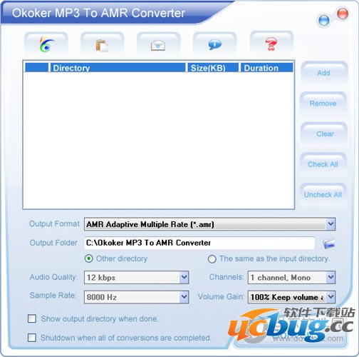 Okoker MP3 to AMR Converter