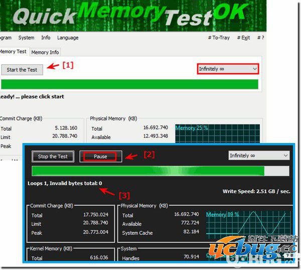 QuickMemoryTestOK(内存测试工具)v1.01绿色版【3】